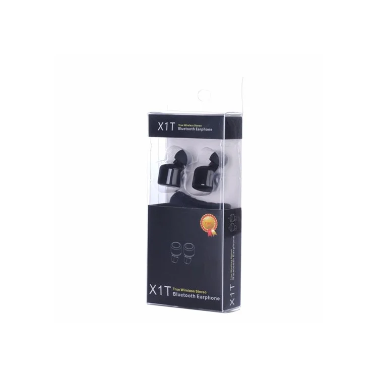 X1T Mini Invisible Earphones Wireless Bluetooth V4.2 Stereo Music In-ear Headset with Mic - Black