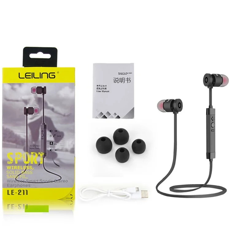 LEILING LE-211 Sports Headset Headphone Wireless Bluetooth - Gold