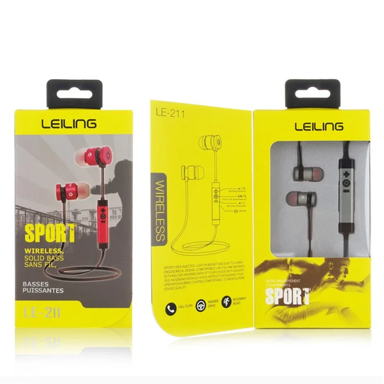 LEILING LE-211 Sports Headset Headphone Wireless Bluetooth - Gold