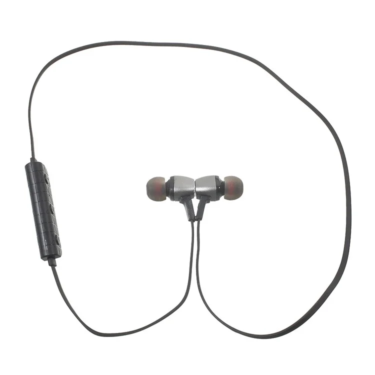 M6 Metal Magnetic Sports Bluetooth CSR4.1 Stereo In-ear Earphone for iPhone 7 - Black