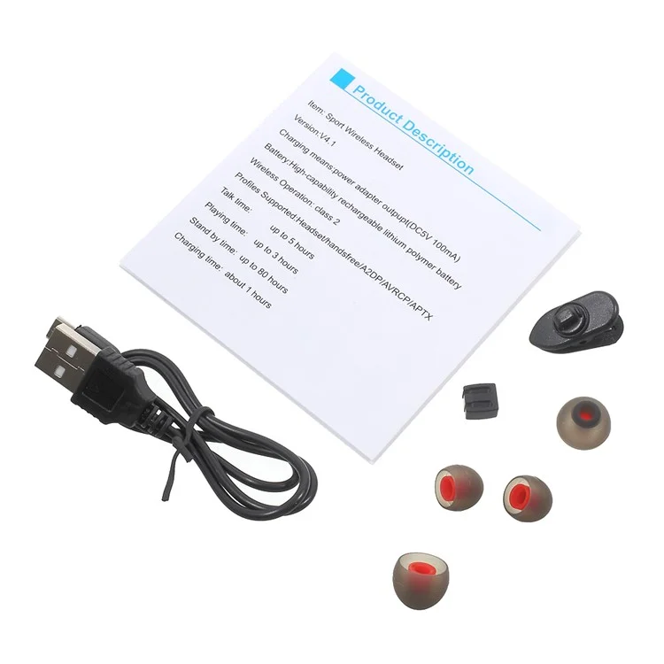 M6 Metal Magnetic Sports Bluetooth CSR4.1 Stereo In-ear Earphone for iPhone 7 - Black