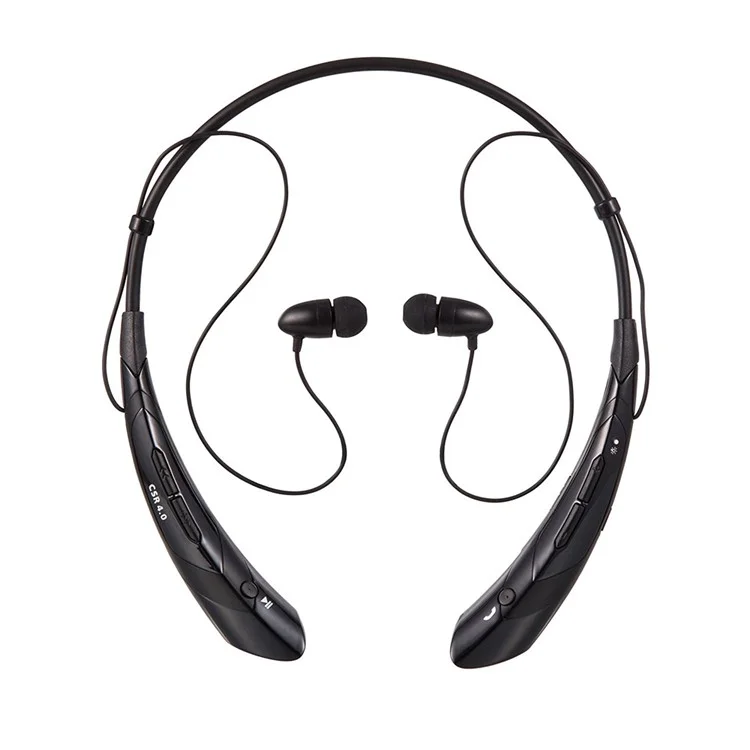 YINENN HBS-760 Anime Bluetooth 4.0 HiFi Headphone With Neckband / Mic (Japanese Version) - Black