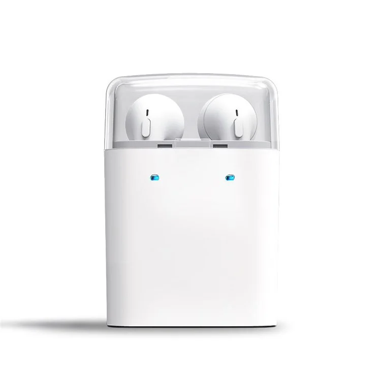 DACOM TWS True Wireless Bluetooth 4.2 Double Earphones + 400mAh Charge Box - White