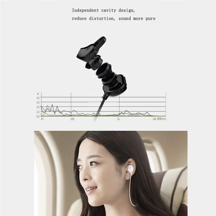 DACOM Sports Bluetooth 4.1 Wireless Stereo Earphone with Mic for iPhone 7 Etc. - Black
