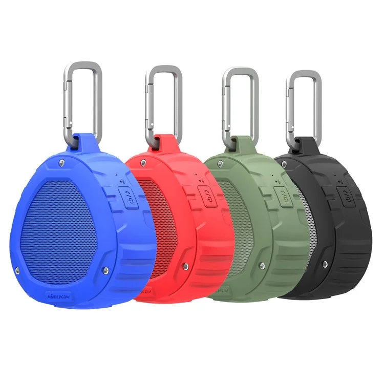 NILLKIN S1 PlayVox Rugged Shockproof and Waterproof Wireless Bluetooth Speaker Support Hands-free Mic / AUX-in - Black