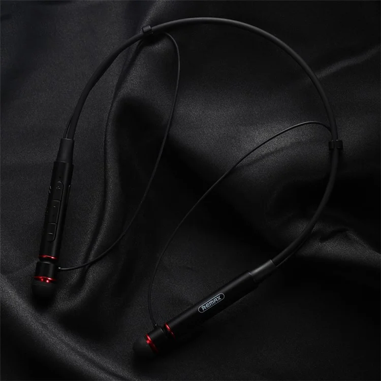 REMAX S6 Magnetic Neckband Sports Bluetooth Headset with Mic Remote Control - Black