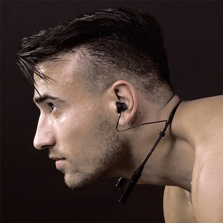 REMAX S6 Magnetic Neckband Sports Bluetooth Headset with Mic Remote Control - Black