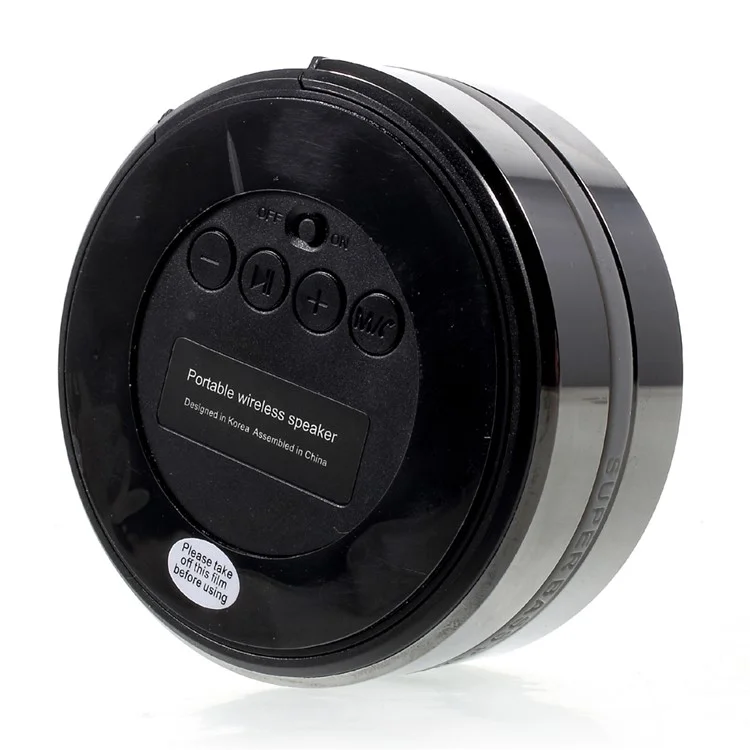 X1 Portable Mini Bluetooth Super Bass Speakers with Microphone Support TF Card/AUX-in - Black