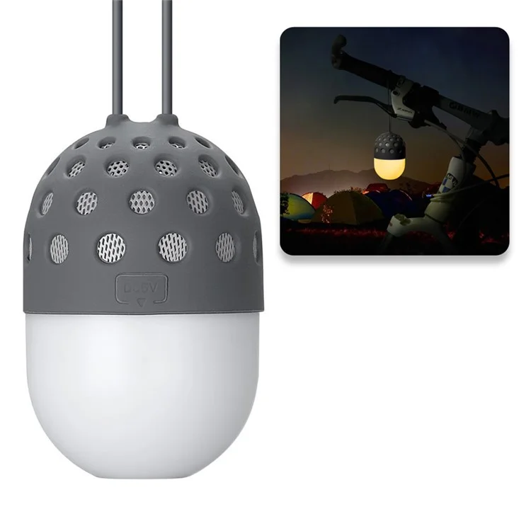 ZL-106 Firefly LED Color Changing Mini Portable Outdoor Bluetooth Speaker for Samsung S8 etc. - Grey