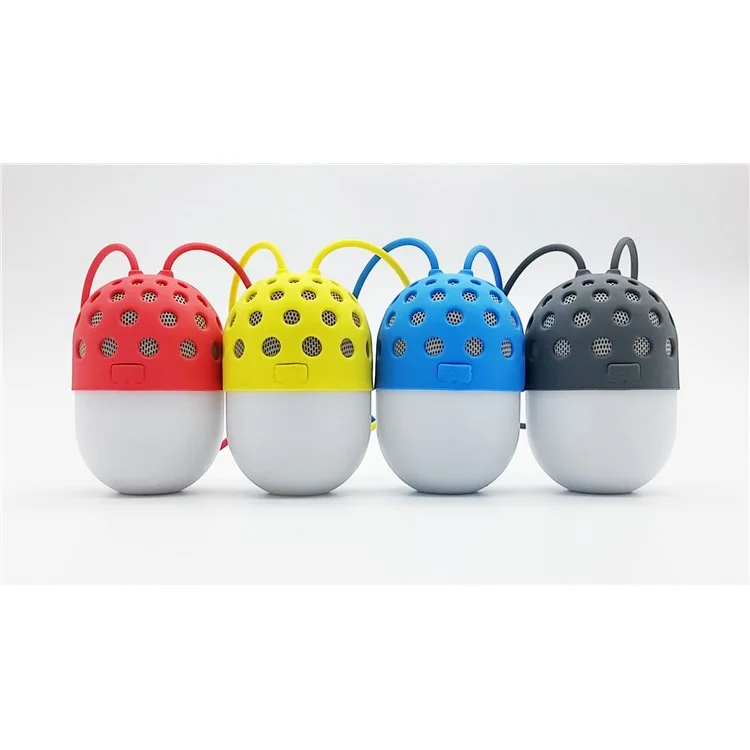 ZL-106 Firefly LED Color Changing Mini Portable Outdoor Bluetooth Speaker for Samsung S8 etc. - Grey