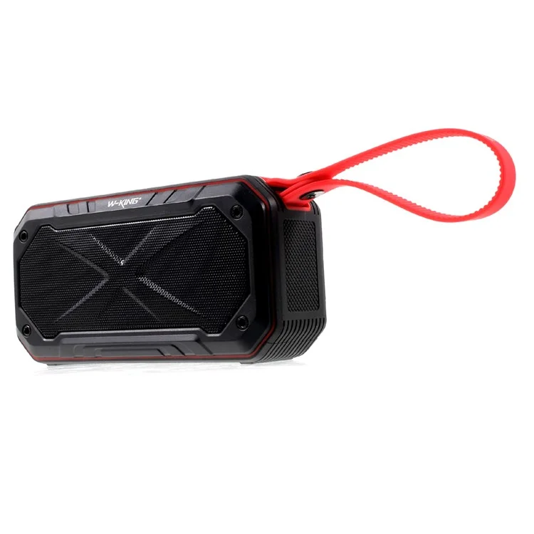 W-KING S18 Portable IPX7 Waterproof Outdoor Speaker Mega Bass Wireless Bluetooth Speaker - Red