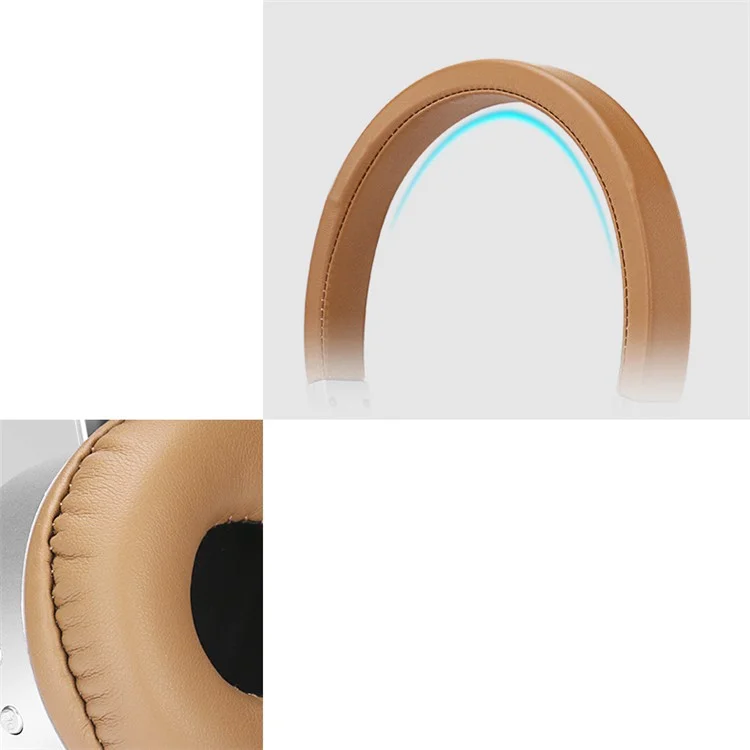 USAMS US-LH001 Over-Ear Wireless Bluetooth Headphone with Mic - Brown