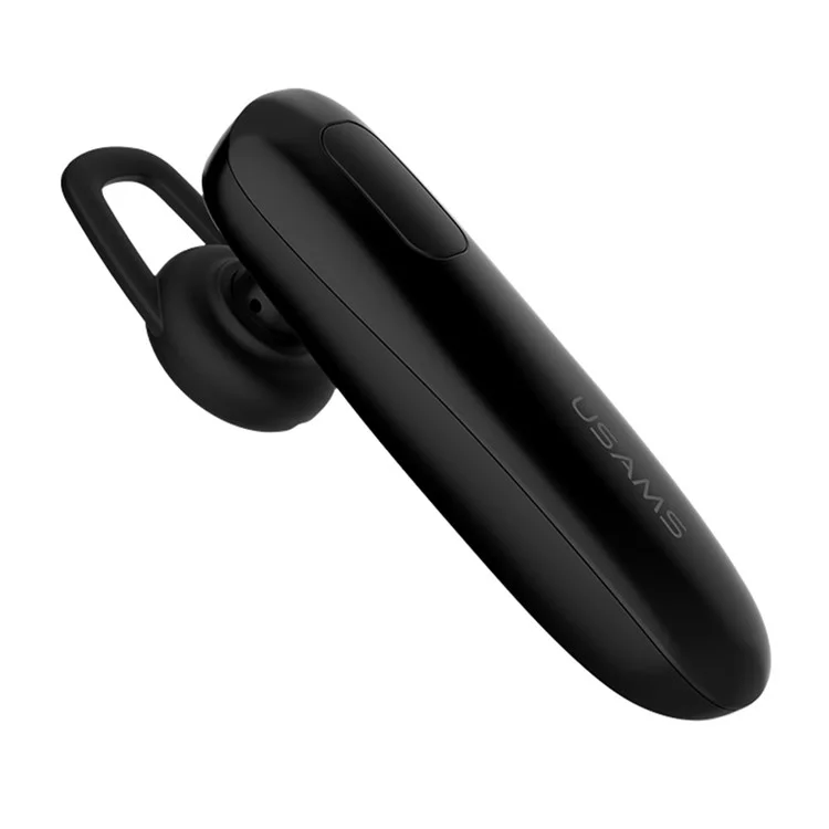 USAMS US-LK001 LK Series Single In-ear Bluetooth Earphone + Bluetooth Remote Shutter for iPhone Samsung - Black