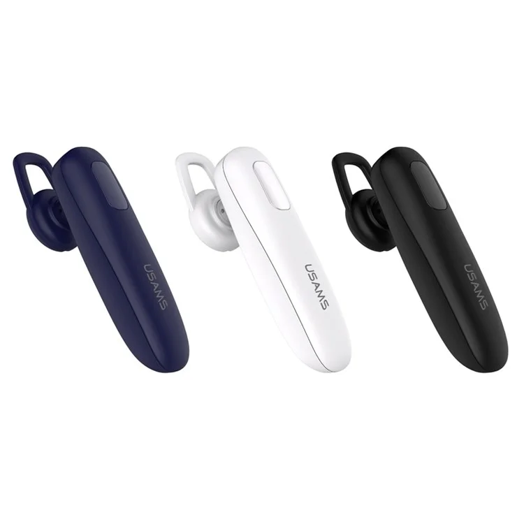 USAMS US-LK001 LK Series Single In-ear Bluetooth Earphone + Bluetooth Remote Shutter for iPhone Samsung - Black