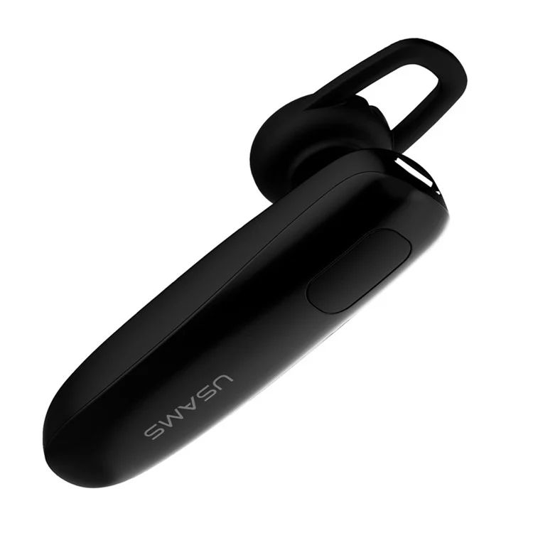 USAMS US-LK001 LK Series Single In-ear Bluetooth Earphone + Bluetooth Remote Shutter for iPhone Samsung - Black
