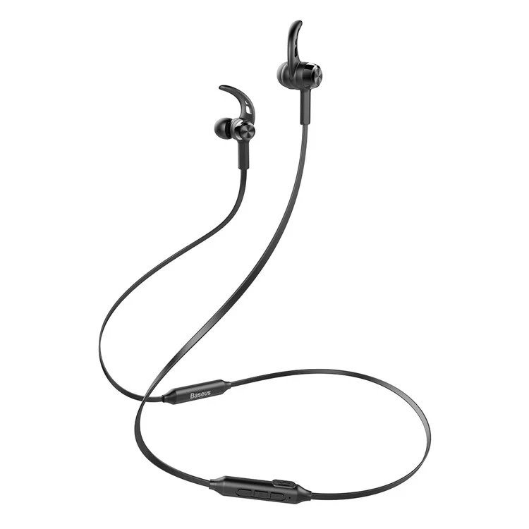 BASEUS Encok S06 Magnetic Bluetooth In-ear Earpieces with Remote Control and Mic (Two Wire Control Box) - Black