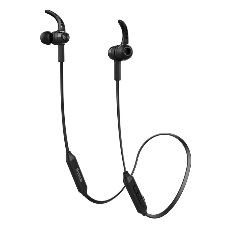 BASEUS Encok S06 Magnetic Bluetooth In-ear Earpieces with Remote Control and Mic (Two Wire Control Box) - Black