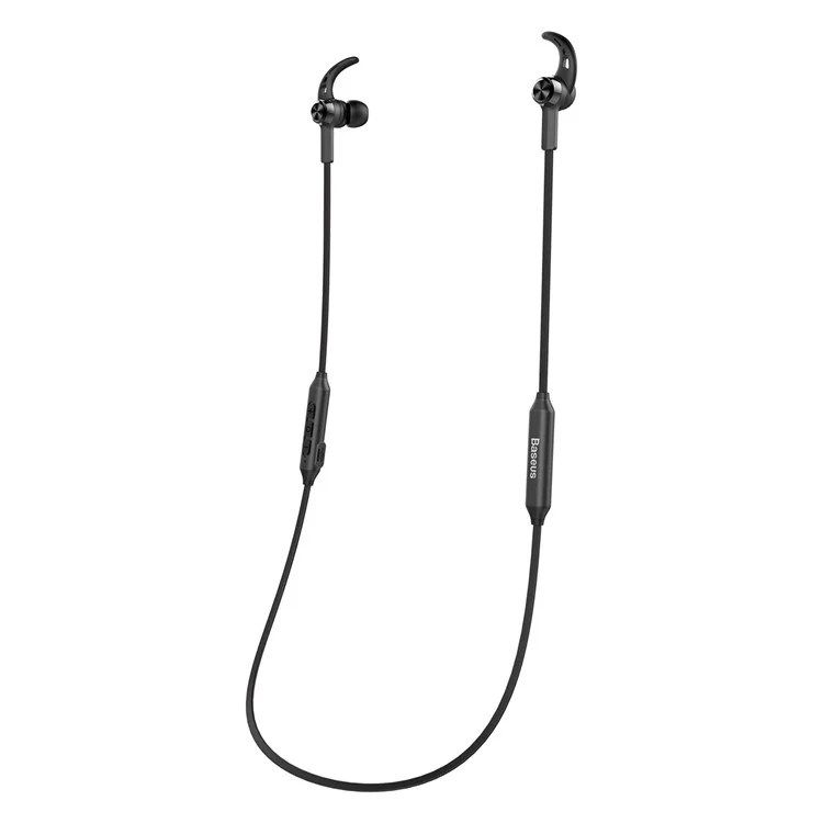 BASEUS Encok S06 Magnetic Bluetooth In-ear Earpieces with Remote Control and Mic (Two Wire Control Box) - Black
