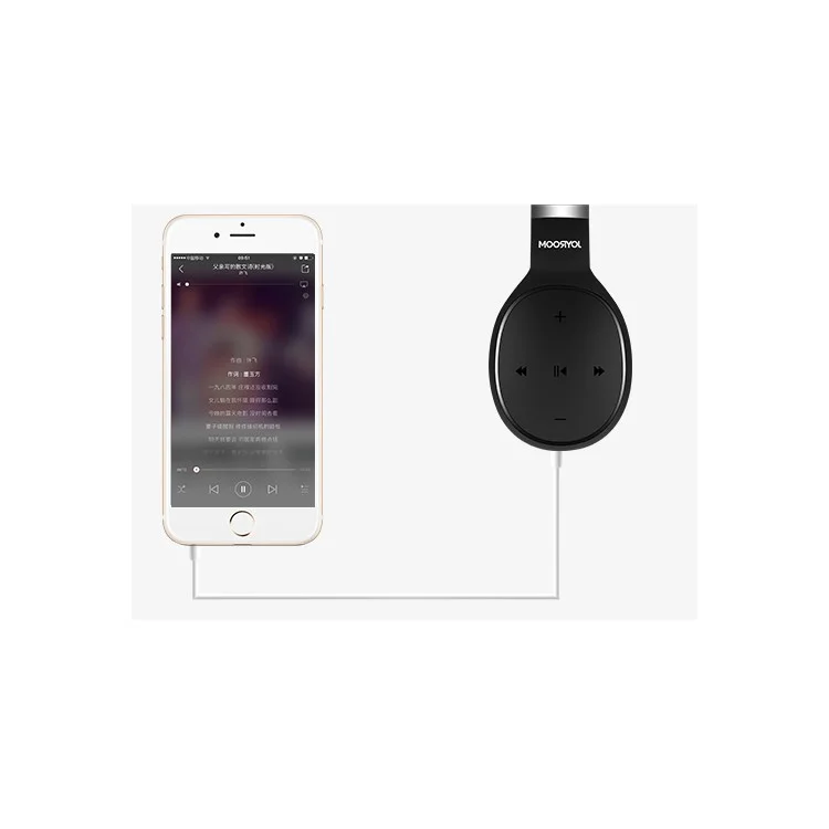 JOYROOM H15 Bluetooth 4.1 Ultra-light Over-ear Headsets with Mic (CE/RoHS/FCC) - Black