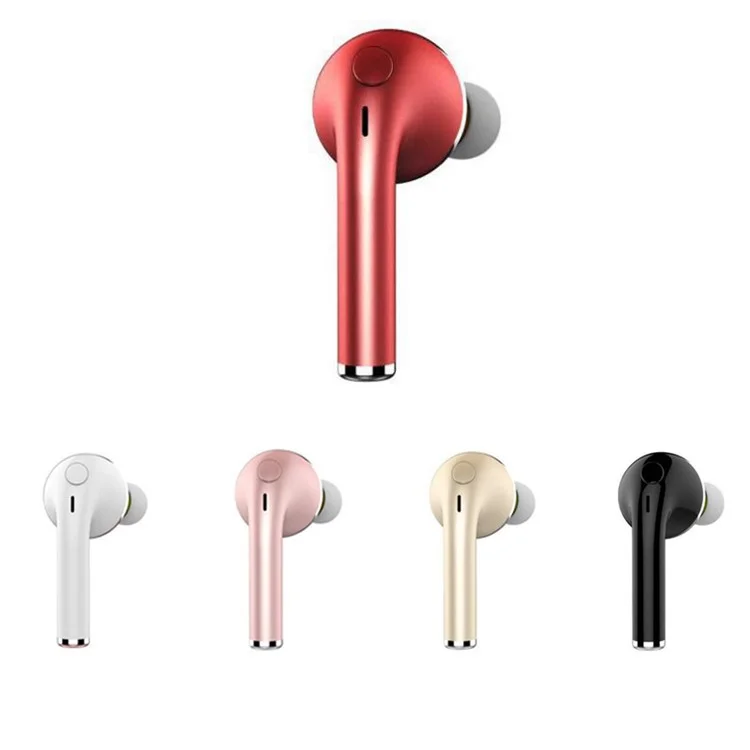 V1 Bluetooth 4.1 Wireless Stereo Single Headset with Mic for iPhone 7 - Black
