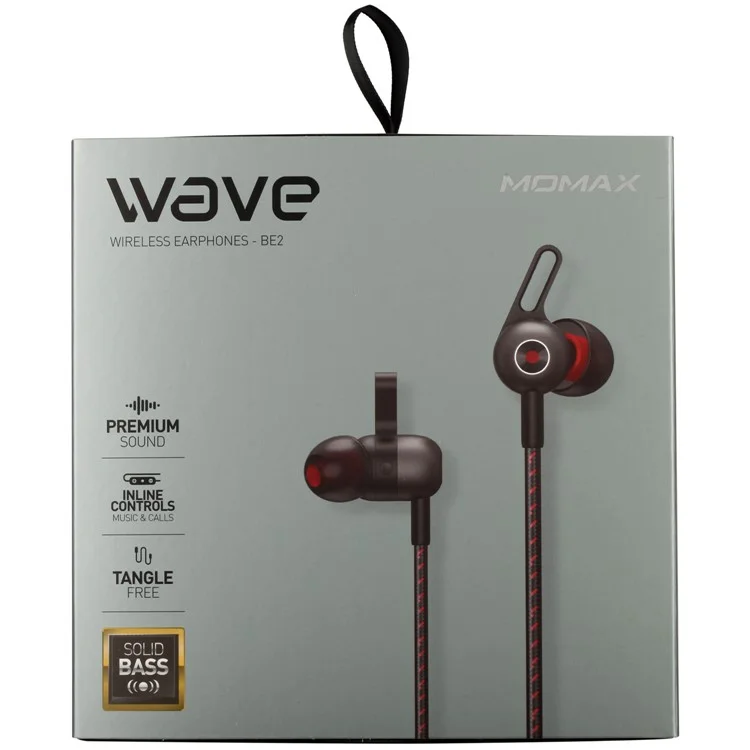MOMAX WAVE Wireless Bluetooth 4.1 In-ear Earphone for iPhone Samsung Sony etc. - Black