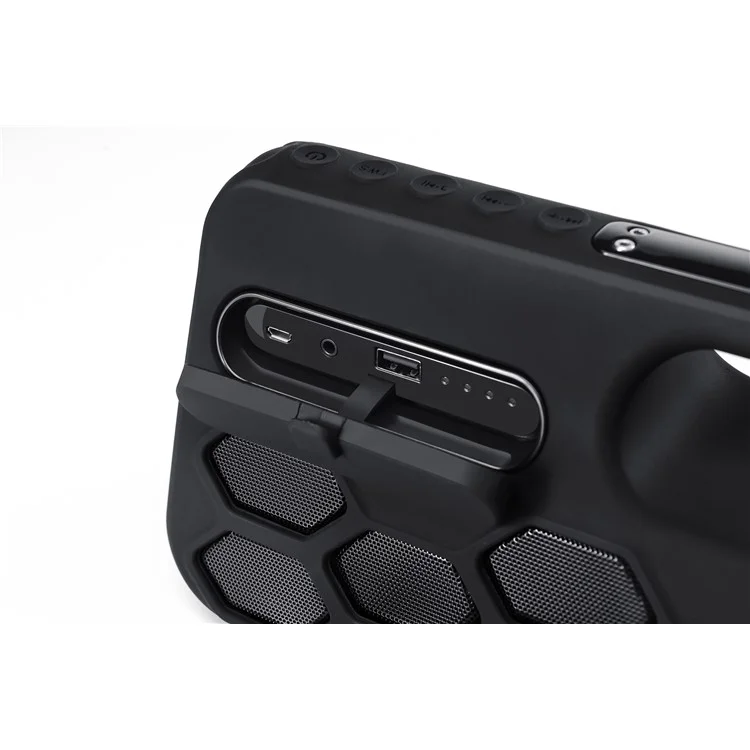 ZF-502 40W TWS Bluetooth Speaker IP55 Splash-proof Portable Outdoor Speaker 8800mAh Power Bank - Black