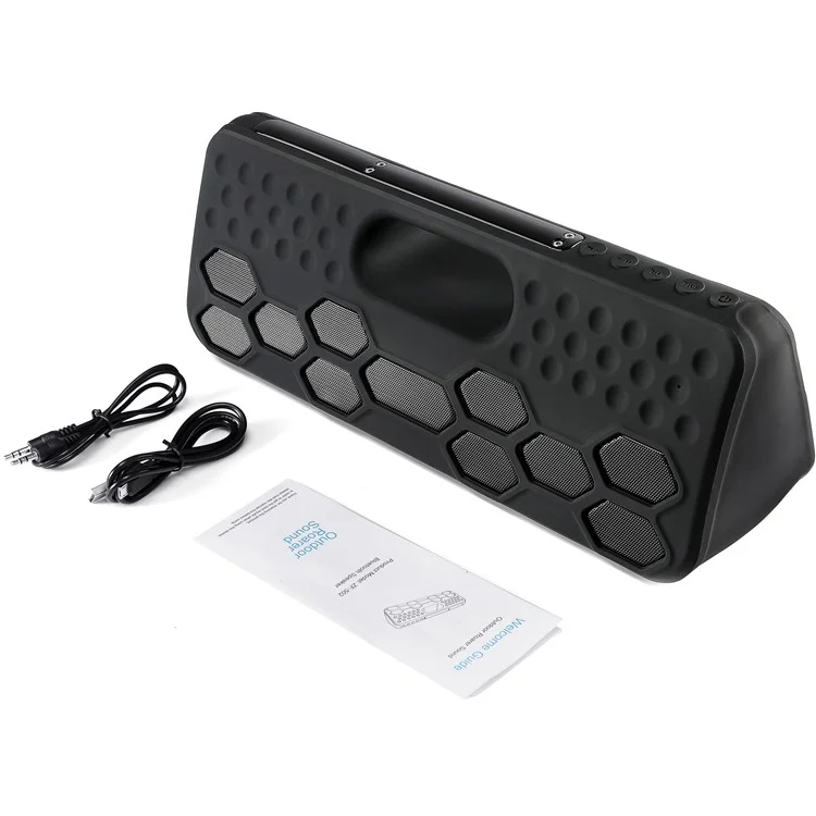 ZF-502 40W TWS Bluetooth Speaker IP55 Splash-proof Portable Outdoor Speaker 8800mAh Power Bank - Black