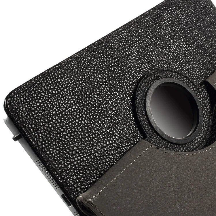 Rotary Stand Leather Case for iPad Samsung Tablet PCs Retractable Size: 8 - 13.5cm(W), 15 - 20.3cm(L) - Black