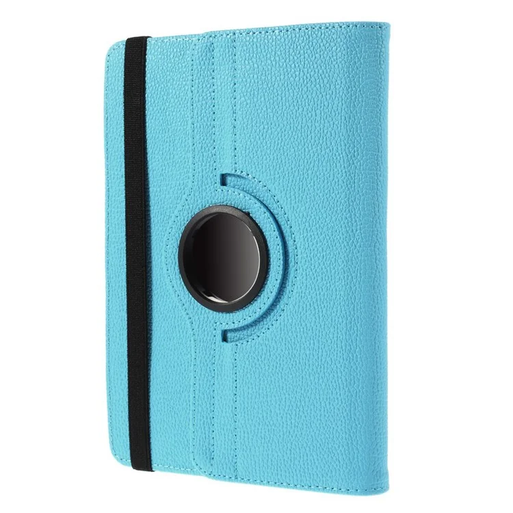 Couvercle en Cuir du Support Rotatif Pour Les Tablettes Samsung pc Taille Rétractable: 8 - 13,5 cm (w), 15 - 20,3 cm (l) - Bébé Bleu