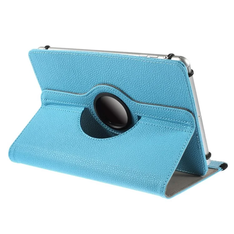 Coperchio in Pelle Rotante Per Ipad Samsung Tablet pc Dimensioni Retrattili: 8 - 13,5 cm (w), 15 - 20,3 cm (l) - Bambina Blu