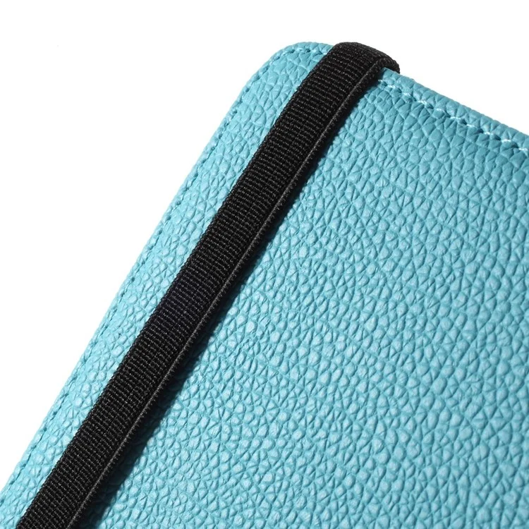 Couvercle en Cuir du Support Rotatif Pour Les Tablettes Samsung pc Taille Rétractable: 8 - 13,5 cm (w), 15 - 20,3 cm (l) - Bébé Bleu