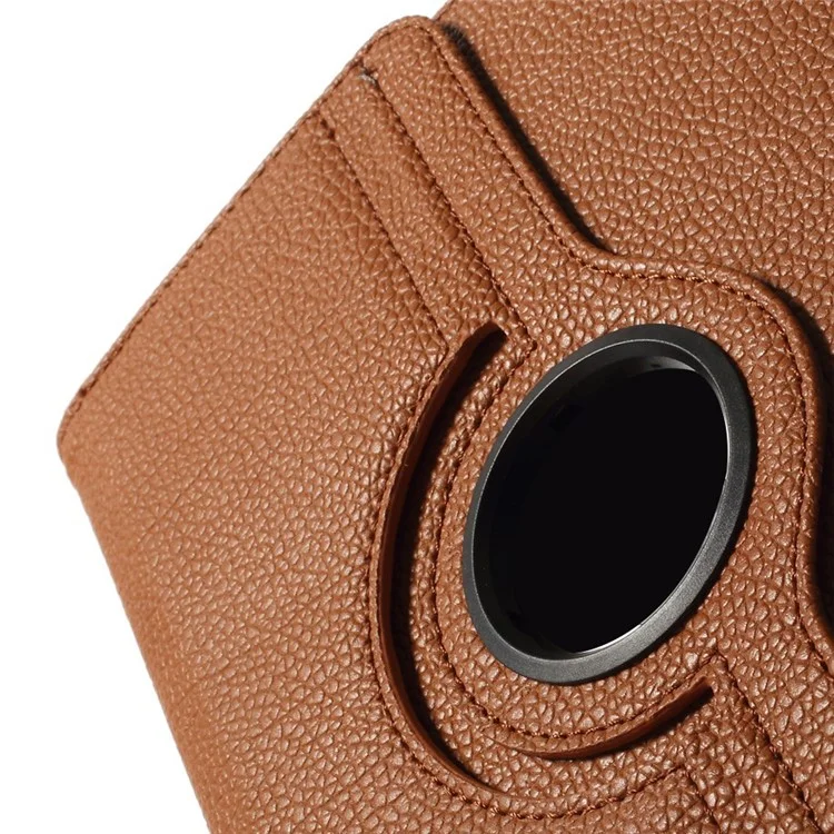 Rotary Stand Leather Cover for iPad Samsung Tablet PCs Retractable Size: 8 - 13.5cm(W), 15 - 20.3cm(L) - Brown
