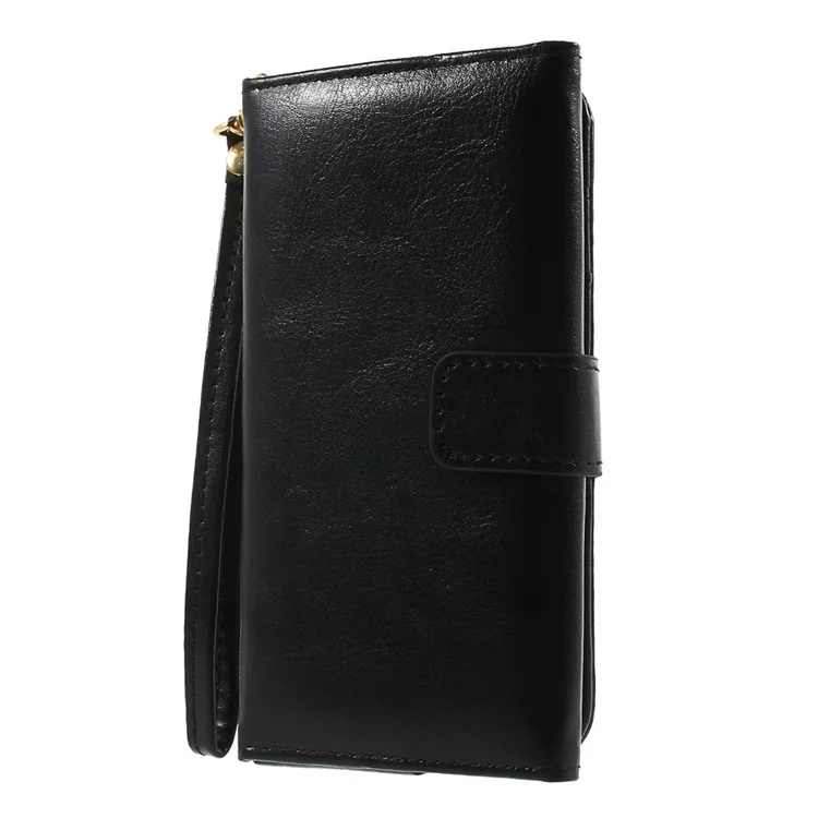 Crazy Horse Full Touch Screen Leather Wallet Case for iPhone 6s 6 4.7 inch / Samsung Galaxy A5, Size: 14 x 7cm - Black