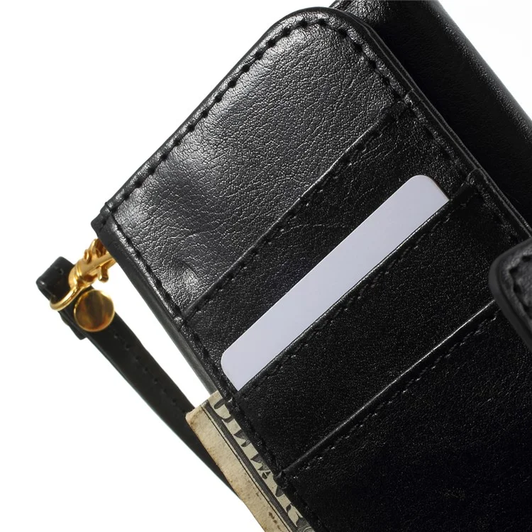 Crazy Horse Full Touch Screen Leather Wallet Case for iPhone 6s 6 4.7 inch / Samsung Galaxy A5, Size: 14 x 7cm - Black