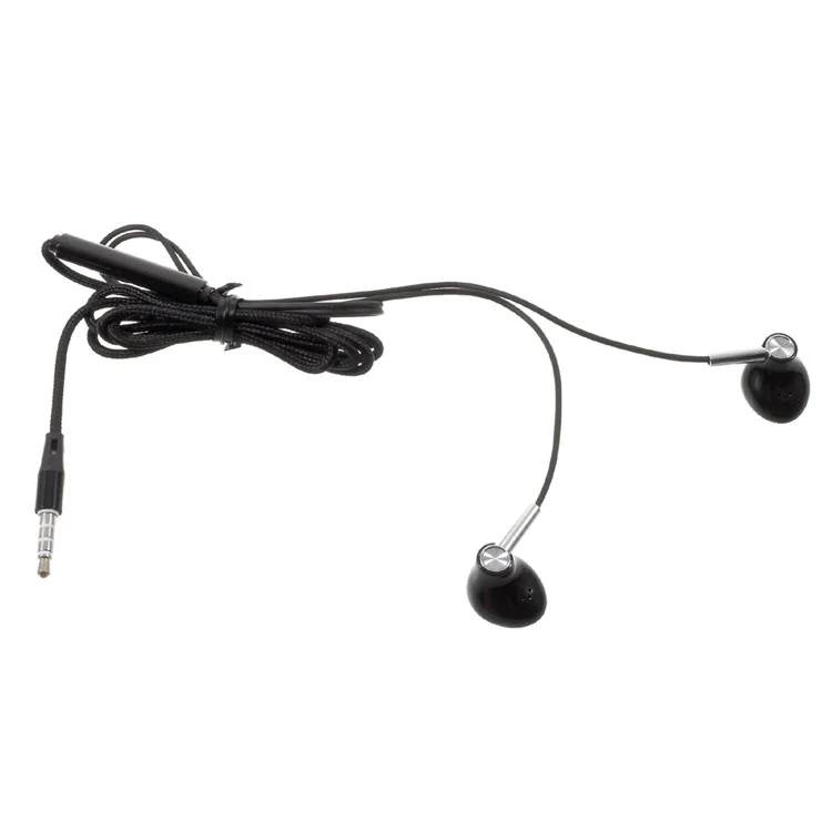 UFEELING U26 In-ear 3.5mm Earphone Woven Cable with Mic Volume Control for iPhone Samsung - Black