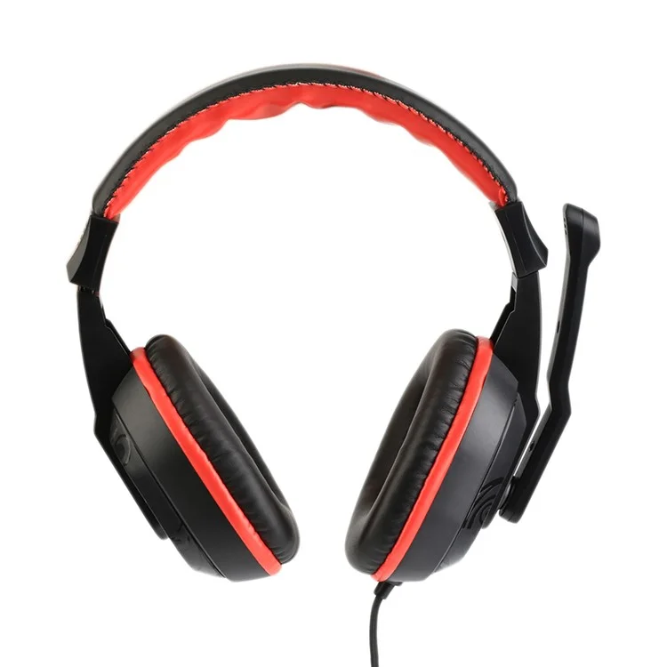 ZC765501 3.5mm Adjustable Gaming Headphones Stereo Noise-canceling Computer Headset - Red