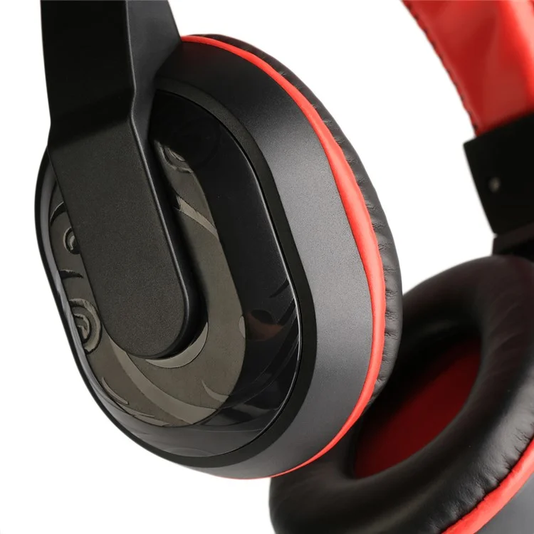 ZC765501 3.5mm Adjustable Gaming Headphones Stereo Noise-canceling Computer Headset - Red