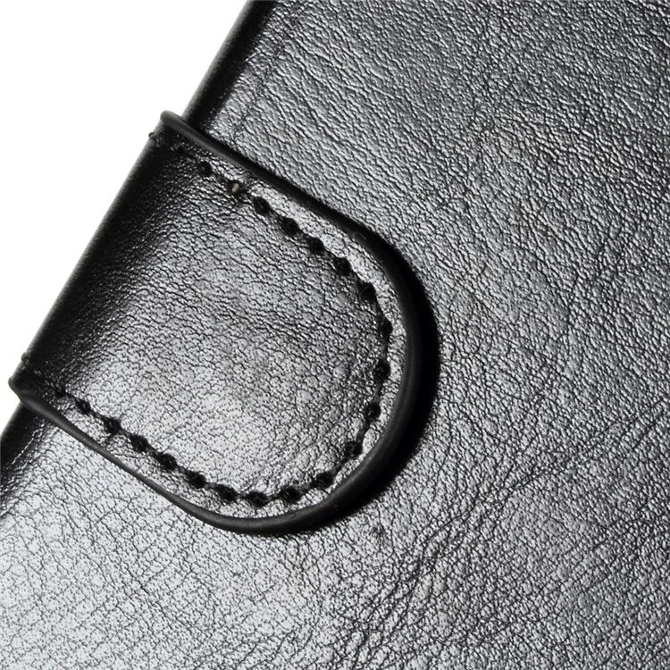 Universal Leather Wallet Purse Case for iPhone 6s 6 / Galaxy S6 / HTC One M9, Size: 145 x 75mm - Black