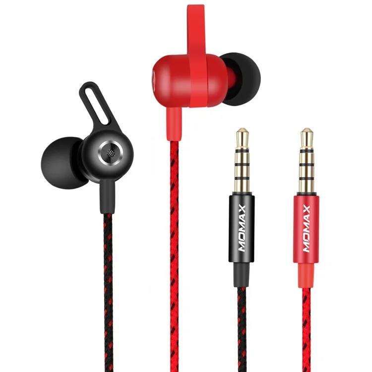 MOMAX Wave Series 3.5mm In-ear Earhook Sports Headset Earphone with Microphone - Black