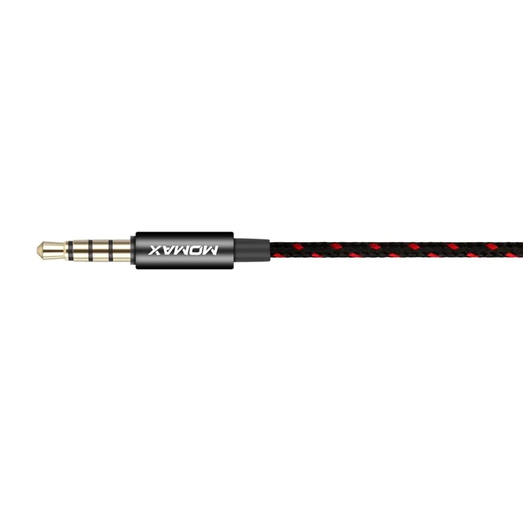 MOMAX Wave Series 3.5mm In-ear Earhook Sports Headset Earphone with Microphone - Black