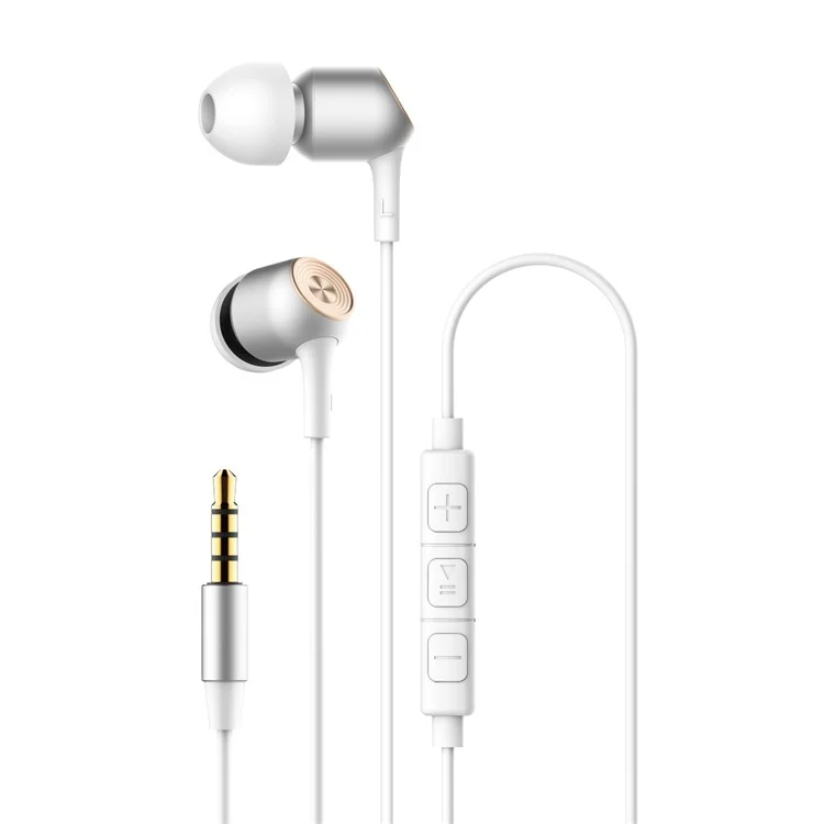BASEUS Encok H02 3.5mm In-ear Earphone Headset with Mic Volume Control for iPhone Samsung - White
