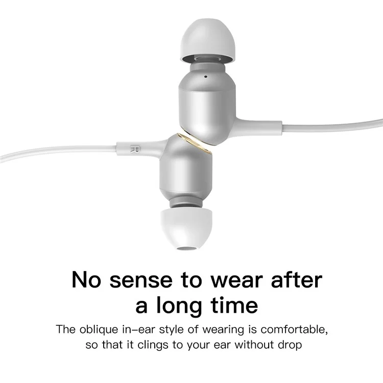 BASEUS Encok H02 3.5mm In-ear Earphone Headset with Mic Volume Control for iPhone Samsung - White