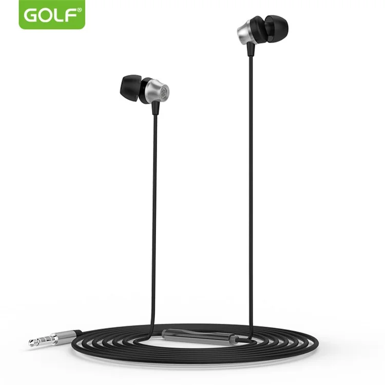 GOLF M14 In-ear Wired Control Earphone with Mic for iPhone Samsung Sony Nokia Etc - Grey