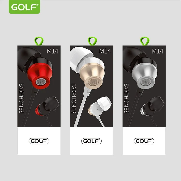 GOLF M14 In-ear Wired Control Earphone with Mic for iPhone Samsung Sony Nokia Etc - Grey