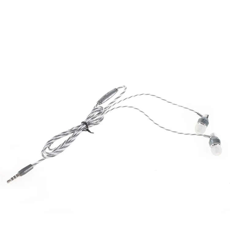 GTX-011 3.5mm In-ear Headset Earphone with Microphone for iPhone Samsung Huawei - Grey