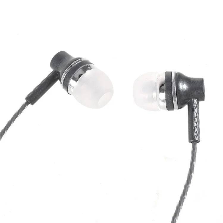 007 3.5mm In-ear Headset Earphone with Microphone for iPhone Samsung Huawei - Black