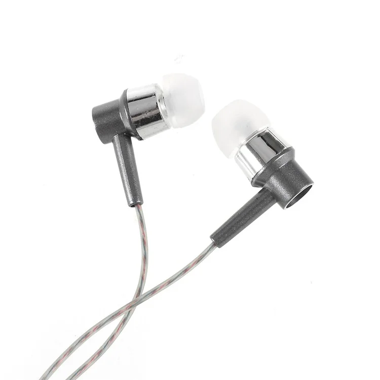 XS-001 3.5mm In-ear Headset Earphone with Mic for iPhone Samsung Huawei - Grey