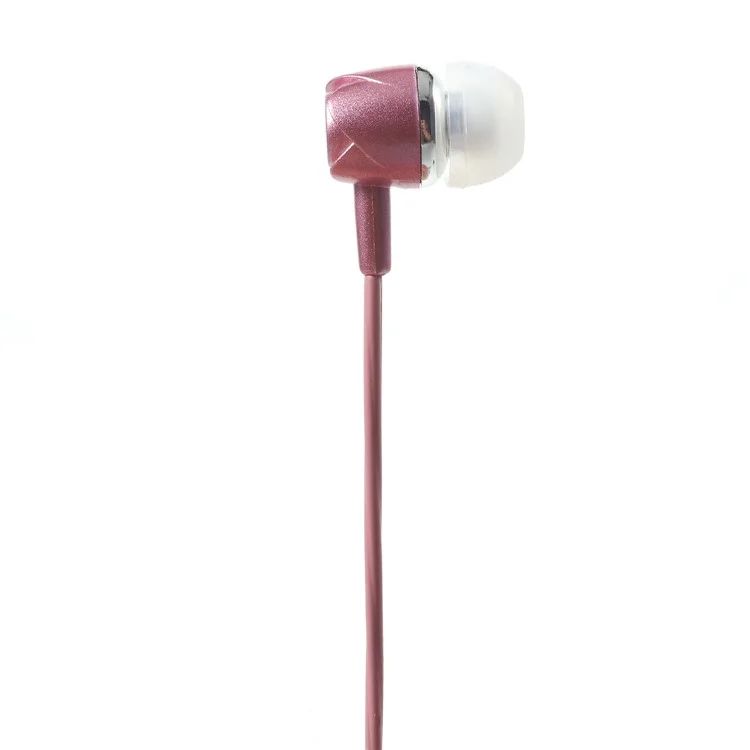 CY-015 3.5mm In-Ear Wired Earphone with Microphone for iPhone Samsung LG - Pink