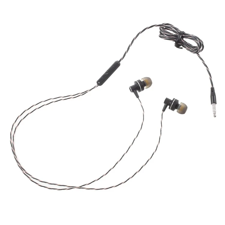 UFEELING U-27 1.2m 3.5mm In-ear Headset Build-in Microphone for iPhone iPad Samsung - Black