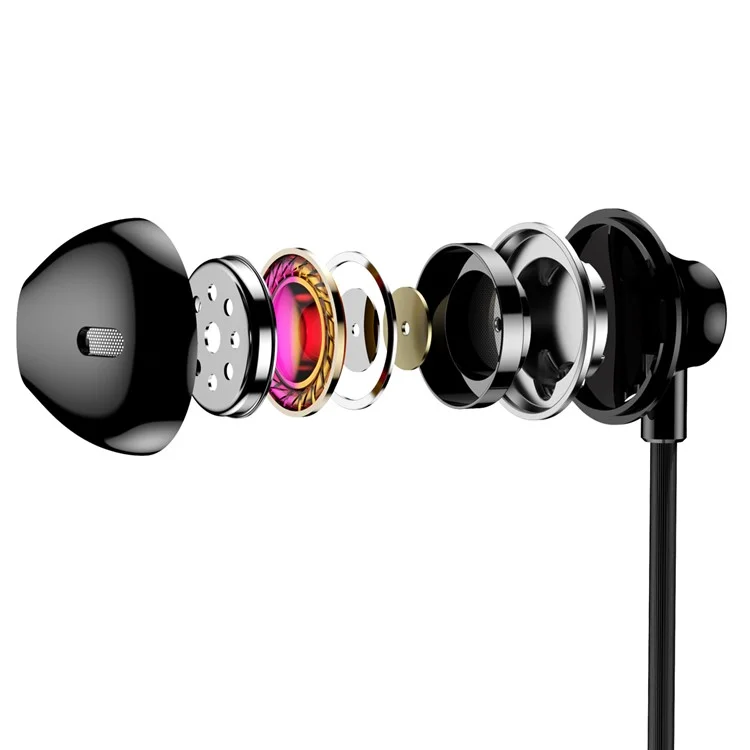 BASEUS Encok H06 Lateral In-ear 3.5mm Earphone Stereo Earpiece with Mic - Black
